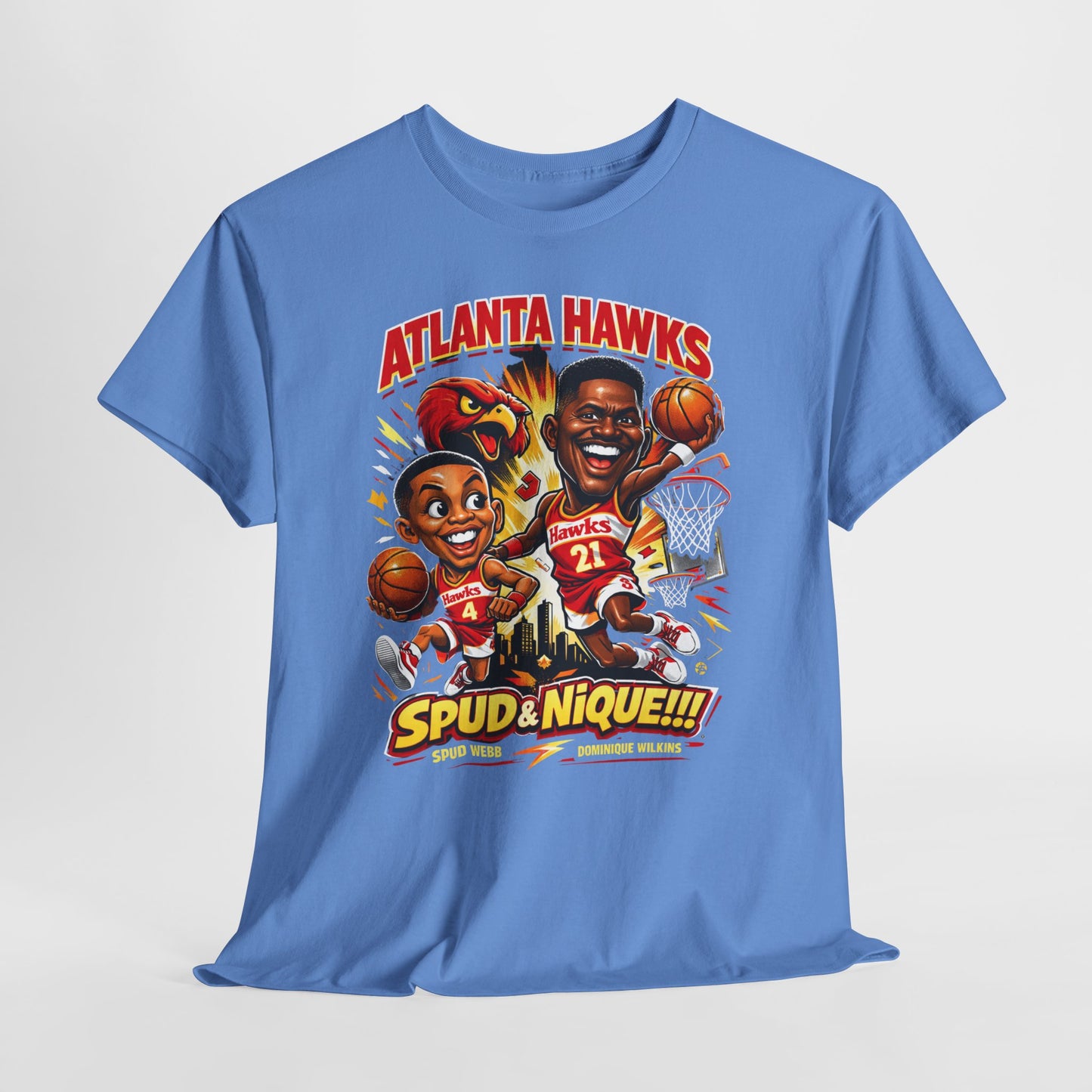 Atlanta Hawks 'Spud & Nique' Graphic Tee — Retro Basketball Fans Shirt
