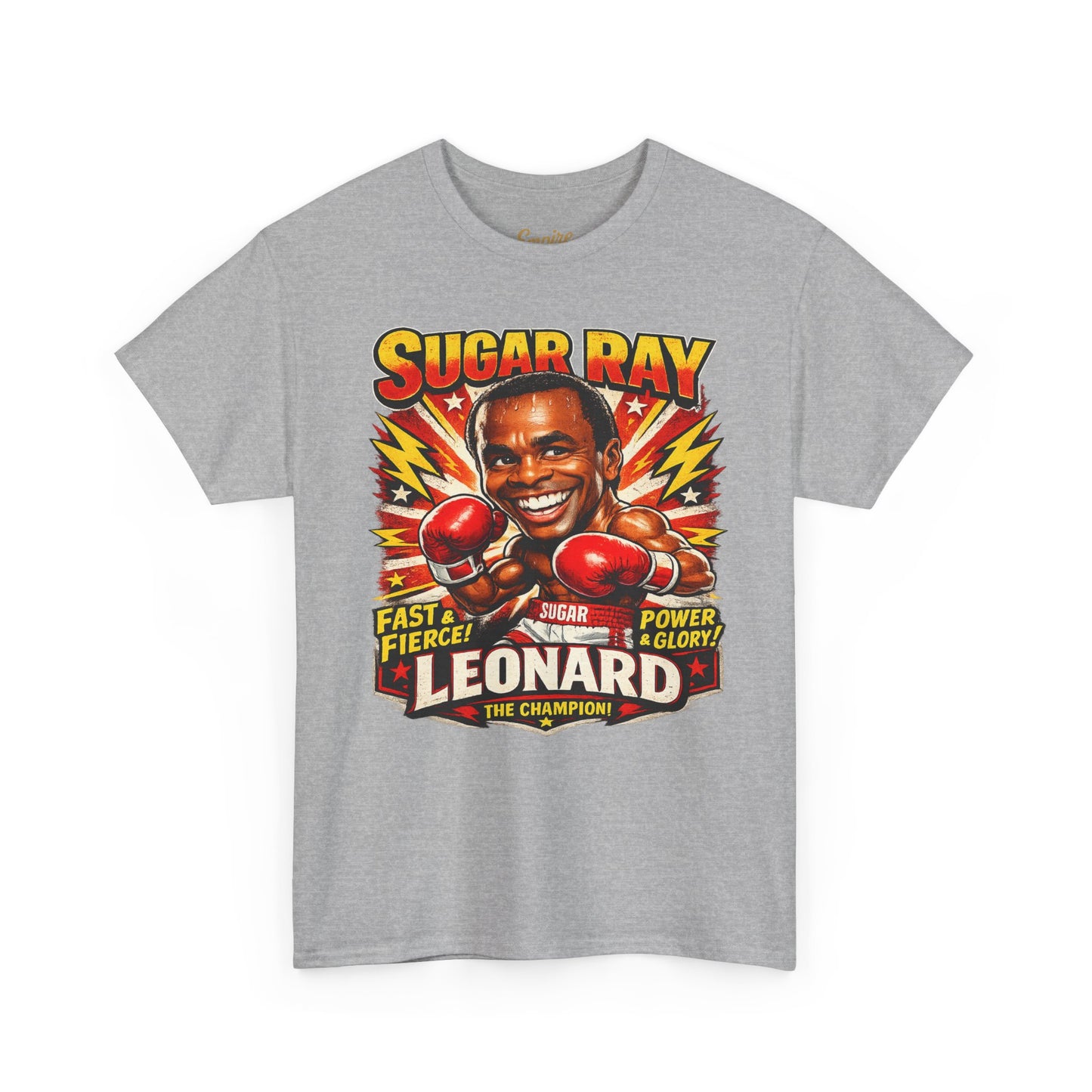 Vintage Boxing Champion Tee – “Sugar Ray Leonard” Graphic Shirt