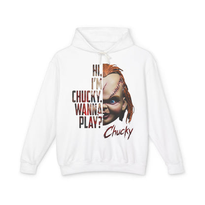 Chucky “Hi, I’m Chucky, Wanna Play?” Horror Movie Hoodie