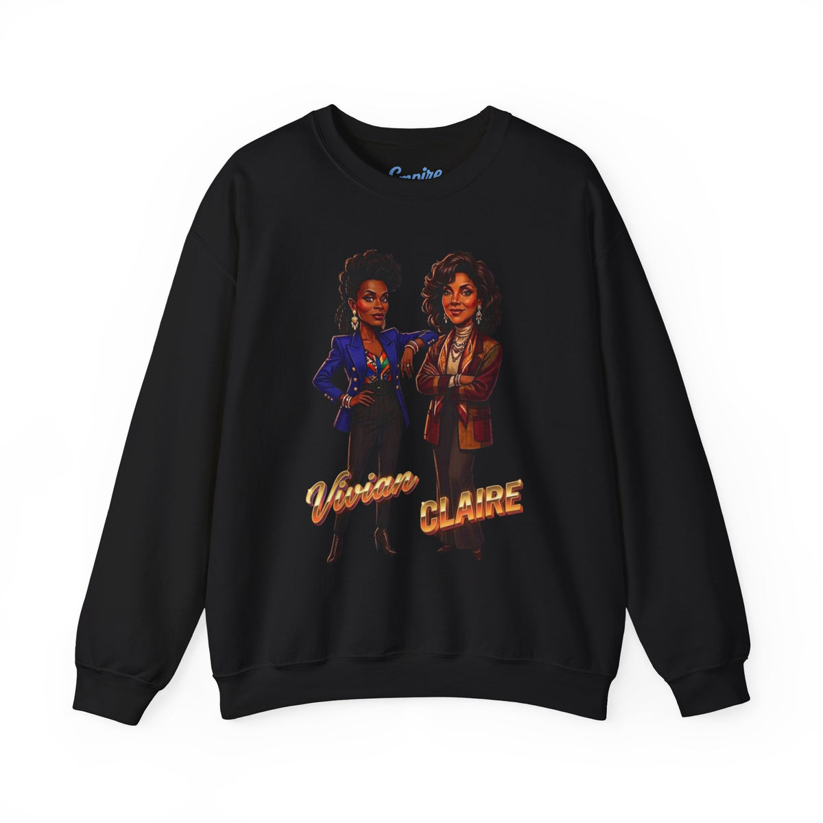 Vintage ‘Vivian & Claire’ 80s Style Cartoon Sisters Graphic Crewneck Sweatshirt
