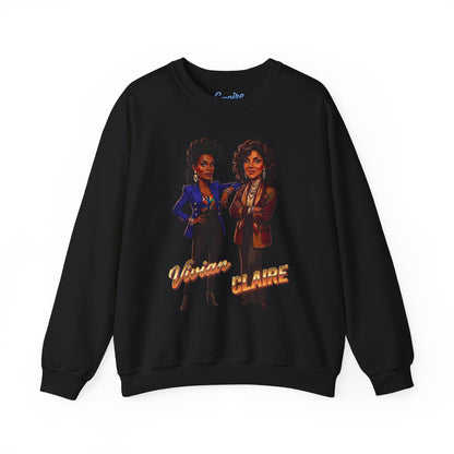 Vintage ‘Vivian & Claire’ 80s Style Cartoon Sisters Graphic Crewneck Sweatshirt