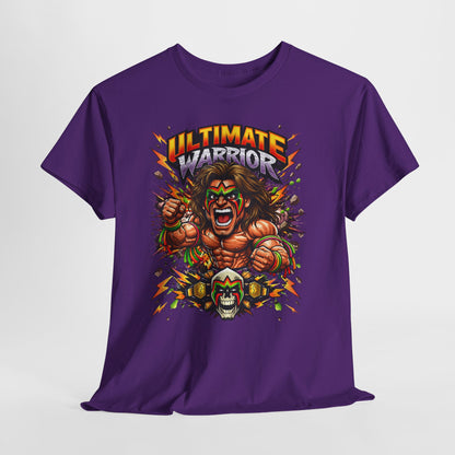 Ultimate Warrior Graphic Tee — Retro Wrestling Mascot T-Shirt