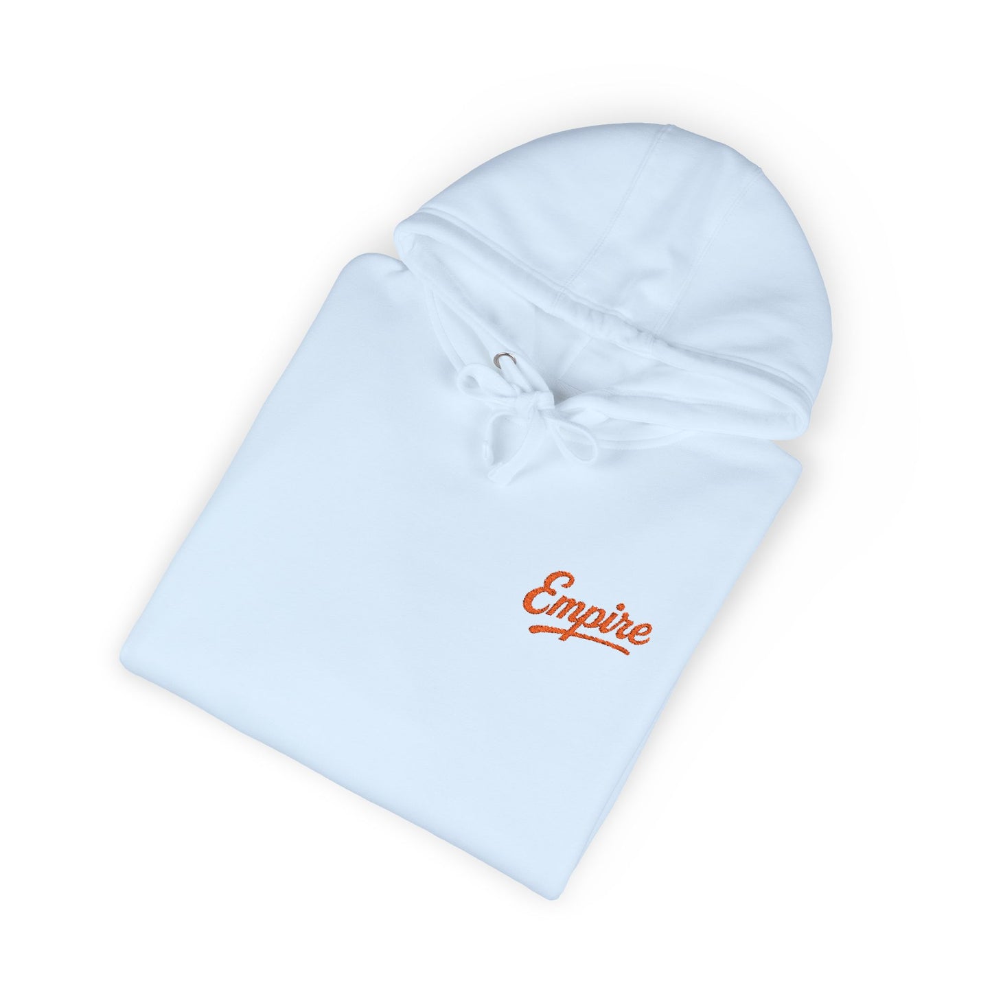 Empire Signature Embroidered Hoodie — Minimal Fleece with Orange 'Empire' Logo