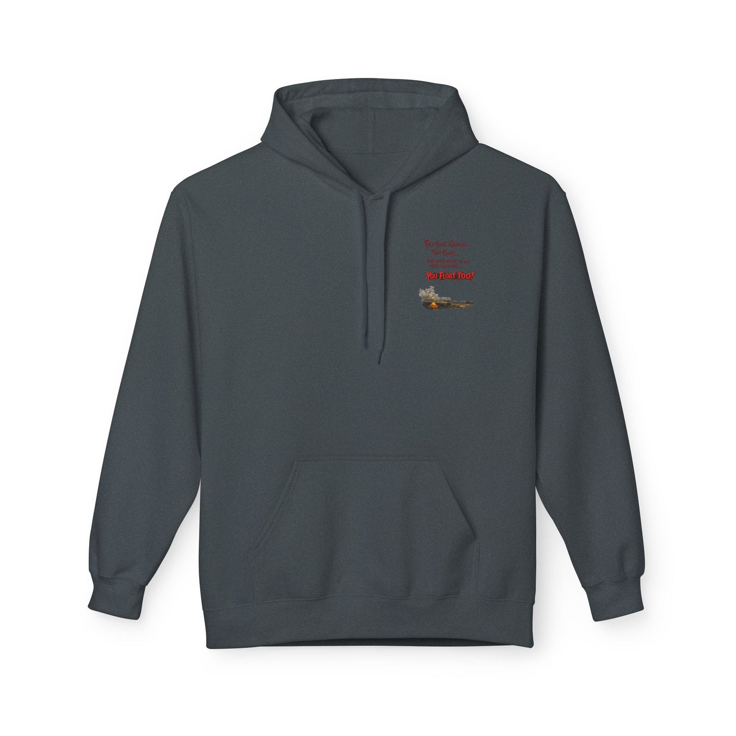 'Krustywise' Creepy Clown Design, "You’ll Float Too" Midweight Softstyle Fleece Hoodie