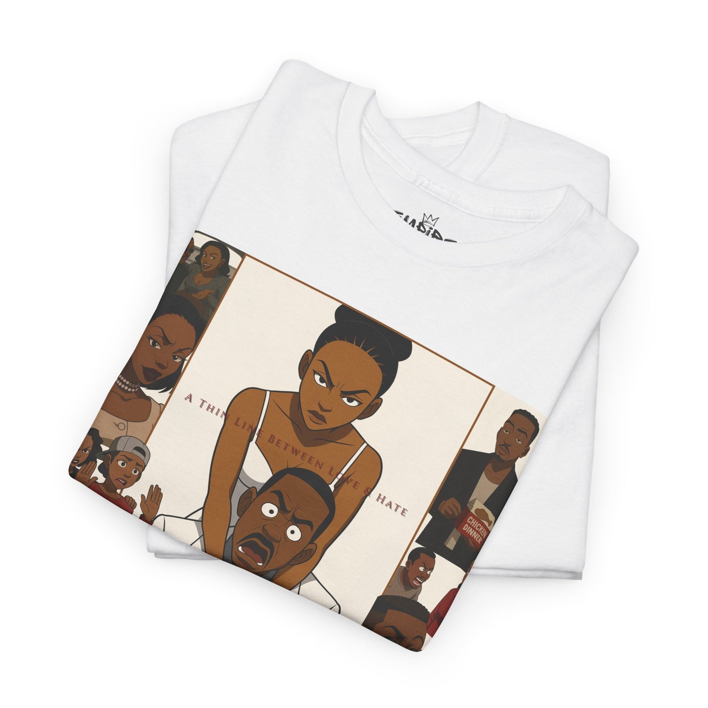 "A Thin Line" Unisex Heavy Cotton Tee - Artistic Tribute Design