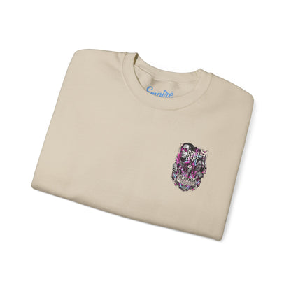 Retro Wrestling Crewneck Sweatshirt – 'The Hitman' Neon Bret Hart Graphic