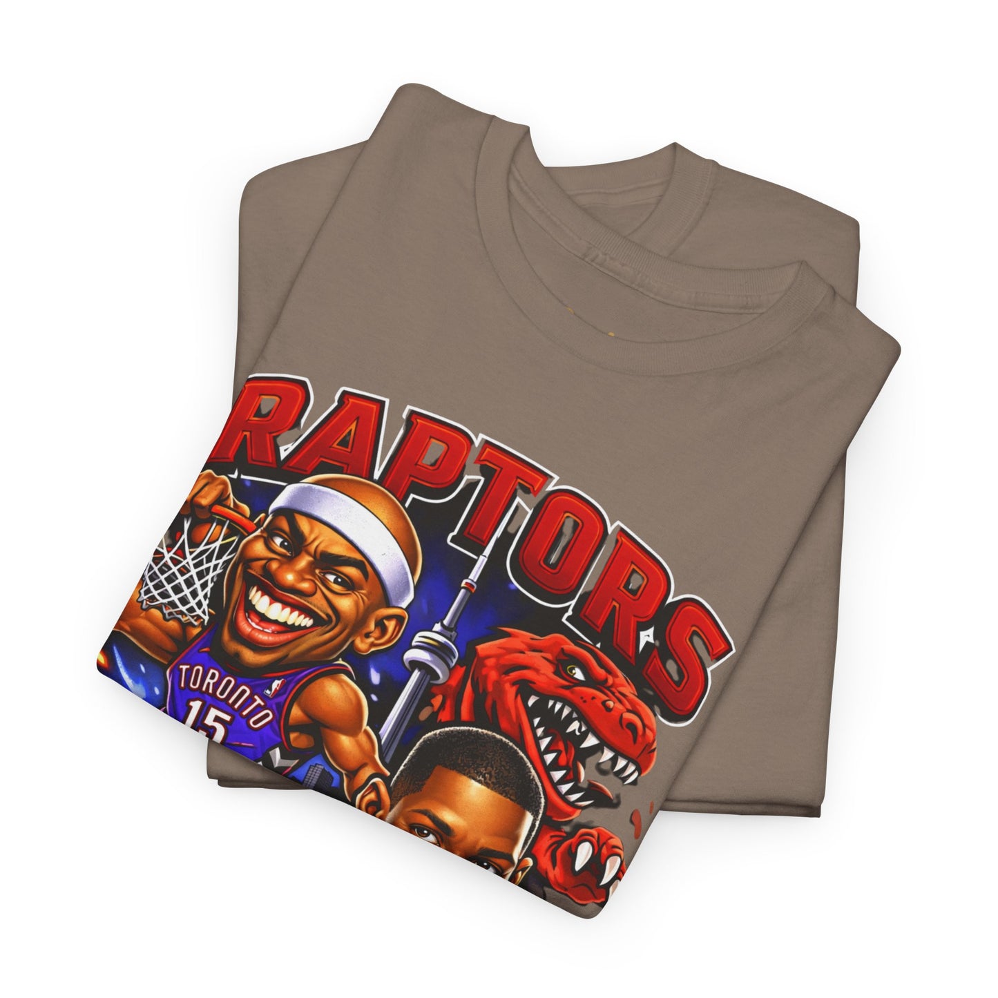 Raptors Basketball Tee — Vintage Cartoon Players Graphic Shirt