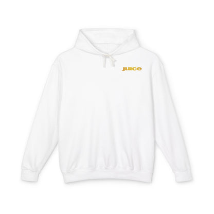 Raheem Hoodie — 'Juice' Portrait Hoodie with Quote (Half-Face Design)