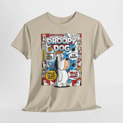 Droopy Dog Comic Tee — Retro Cartoon Graphic T-Shirt