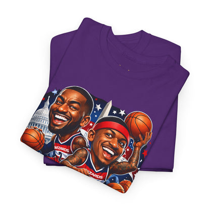 Wizards Basketball Vintage Player Caricature Tee – Wall & Ball Fan Shirt