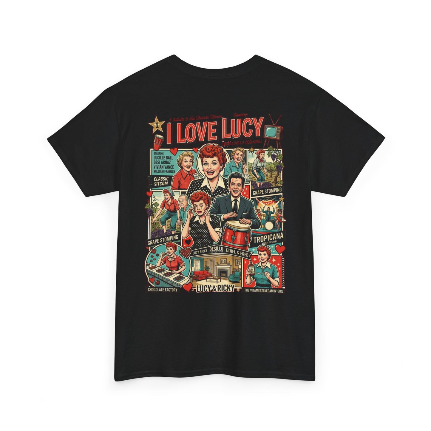 I Love Lucy Retro Collage T-Shirt