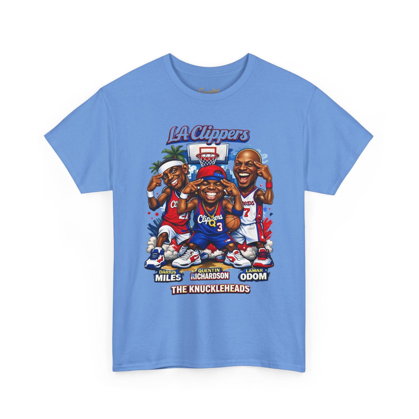 LA Clippers Cartoon Roster Tee — "The Knuckleheads" Team Graphic T-Shirt