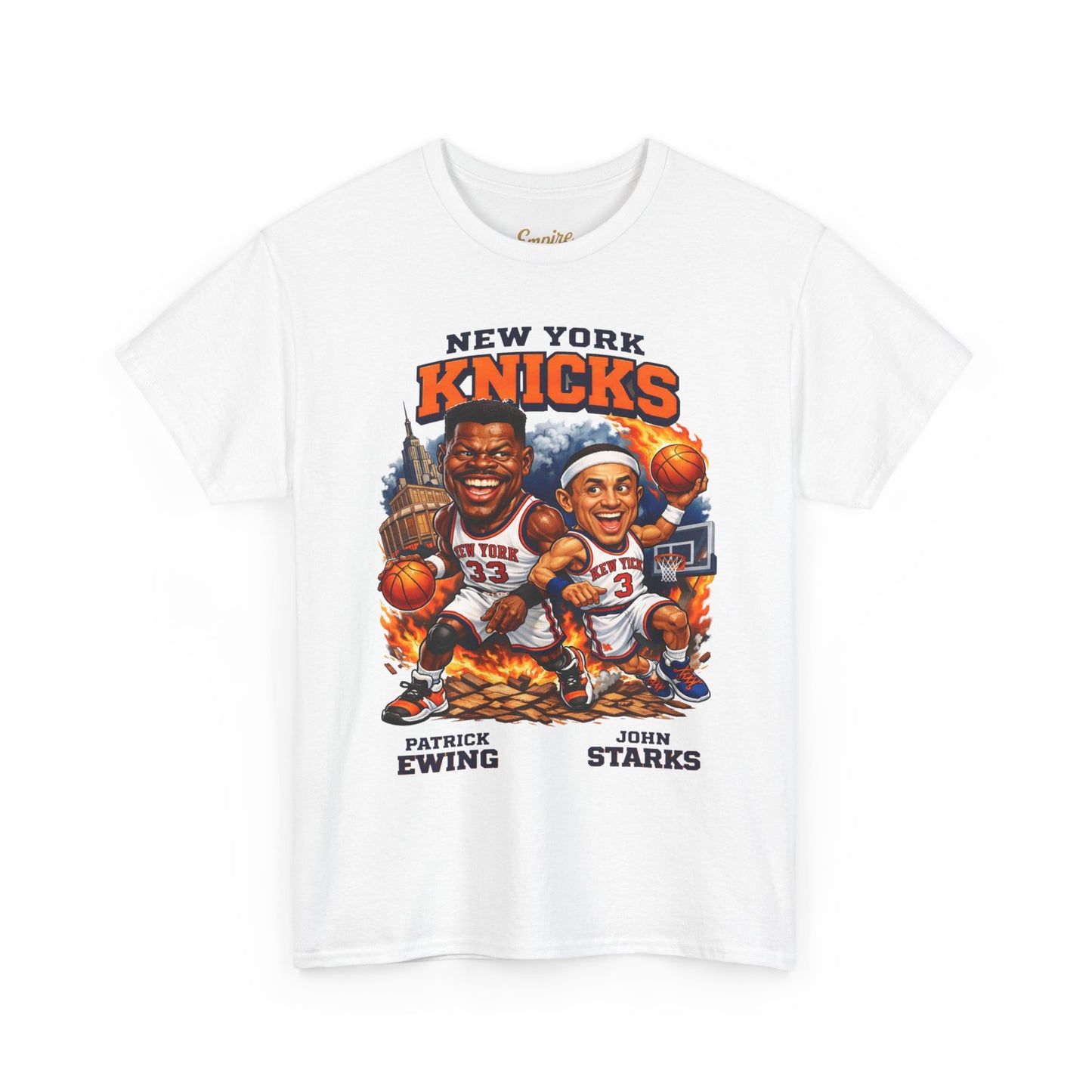 New York Knicks Patrick Ewing & John Starks Retro Basketball Tee