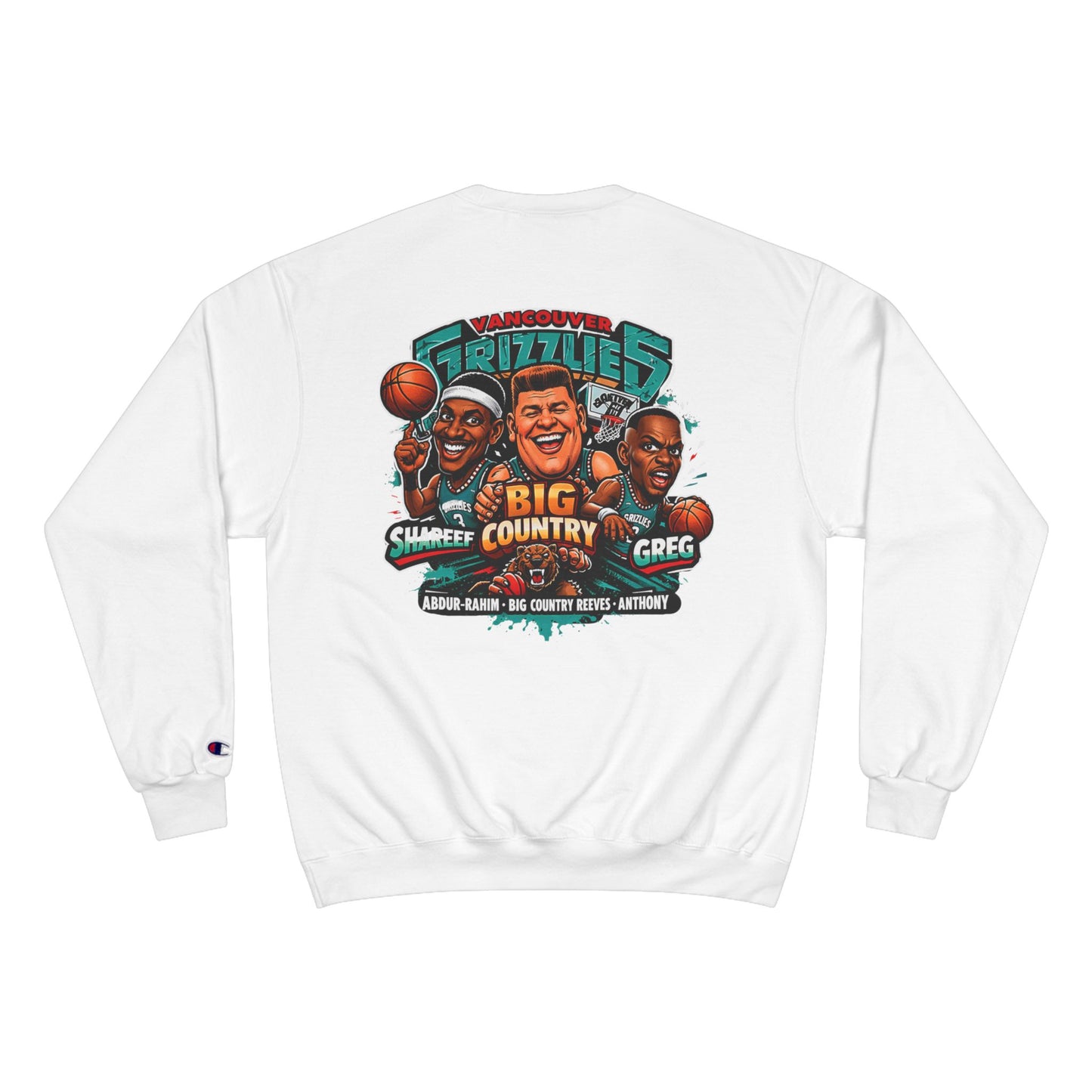 Grizzlies Big Country Crewneck Sweatshirt — Retro Basketball Mascot Tee