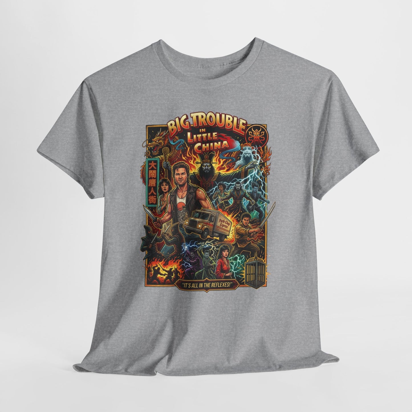 Big Trouble Little China Movie Poster T-Shirt — Retro 80s Action Graphic Tee