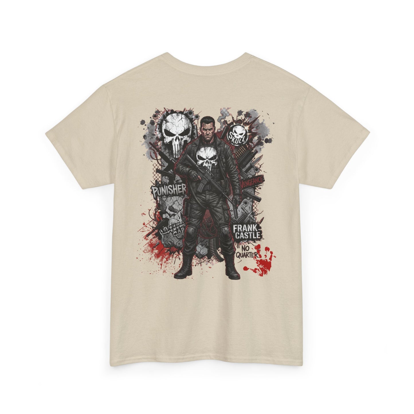 Punisher Graphic Tee — Frank Castle Skull Art Backprint