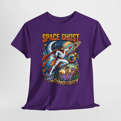 Space Ghost Dino-Boy Tee — Retro Astronaut Dinosaur Graphic T-Shirt