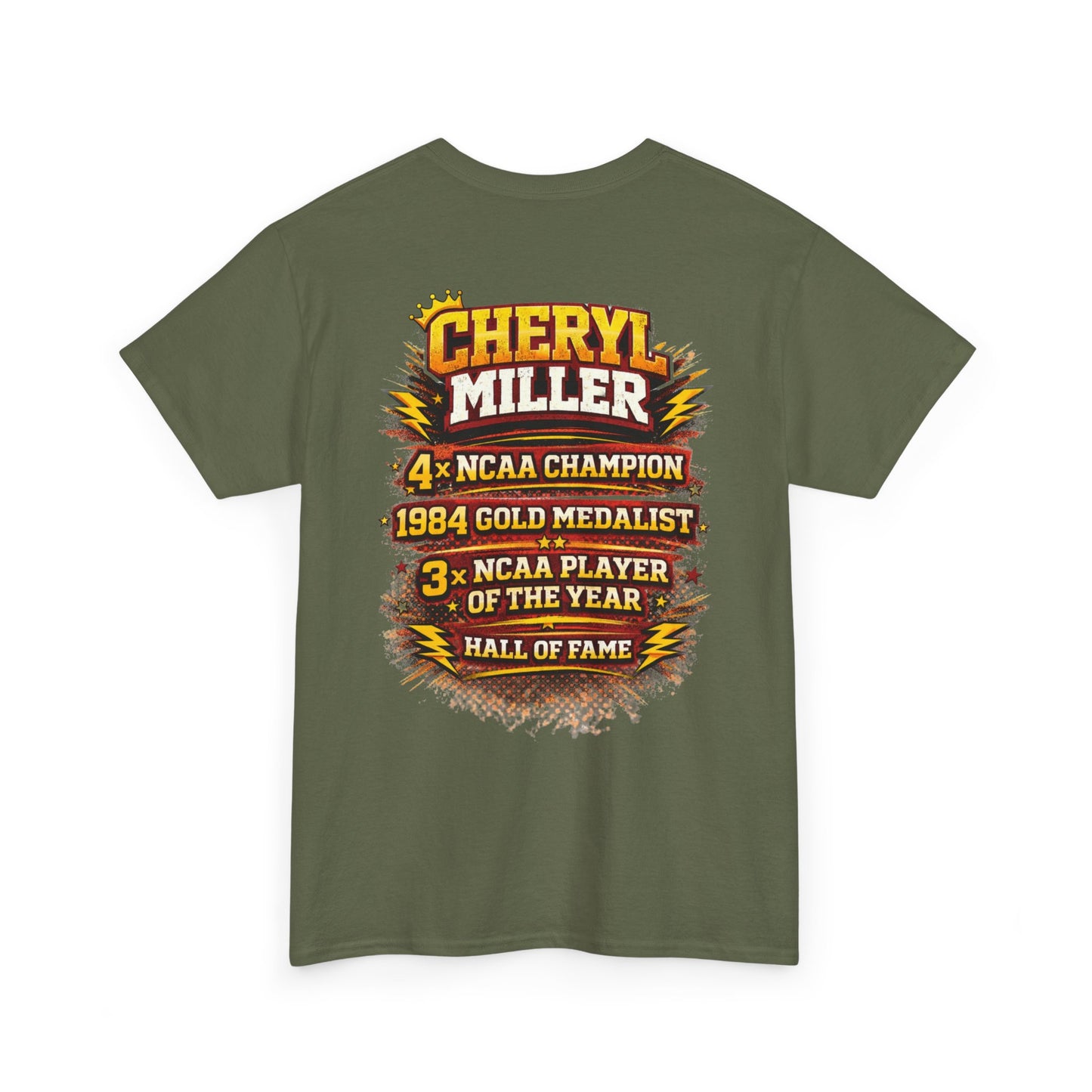 Legendary Cheryl Miller Basketball T-Shirt — 4x NCAA Champion, 1984 Gold Medalist