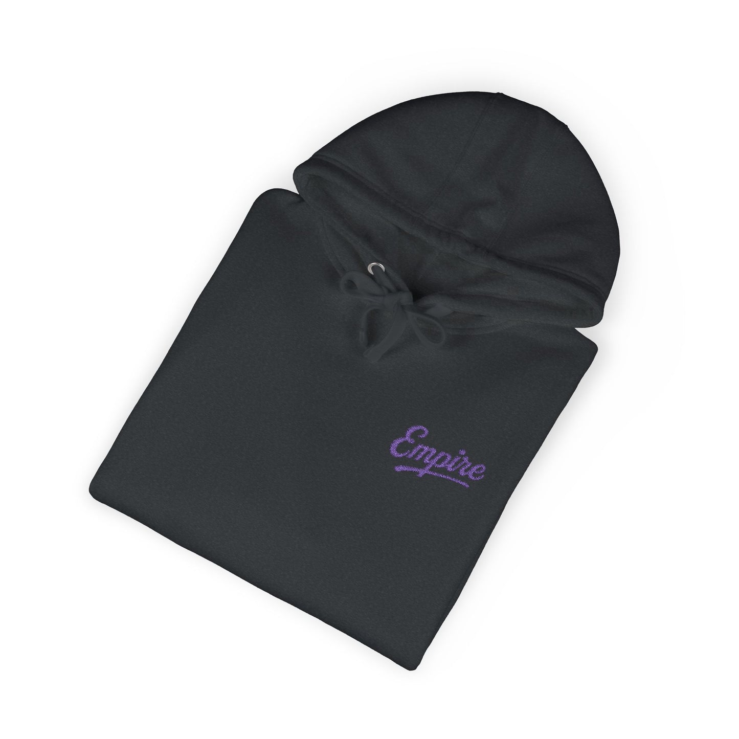 Empire Signature Embroidered Hoodie — Minimal Fleece with Purple 'Empire' Logo