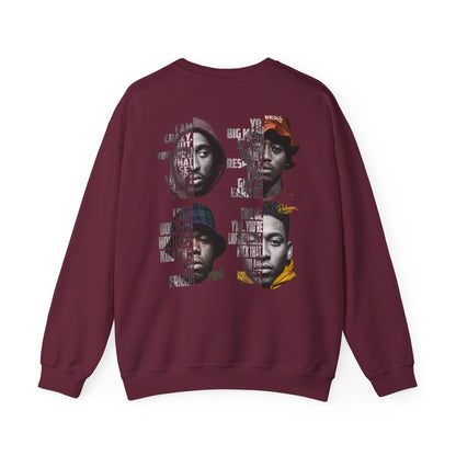 Wrecking Crew "Juice" Crewneck Sweatshirt — Vintage Movie Portraits with Lyrics