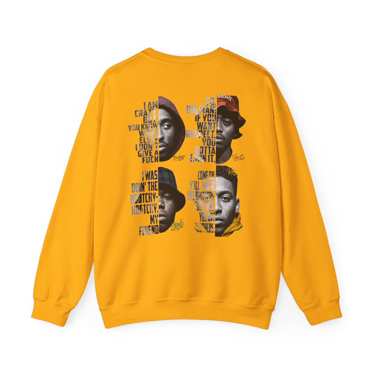 Wrecking Crew "Juice" Crewneck Sweatshirt — Vintage Movie Portraits with Lyrics