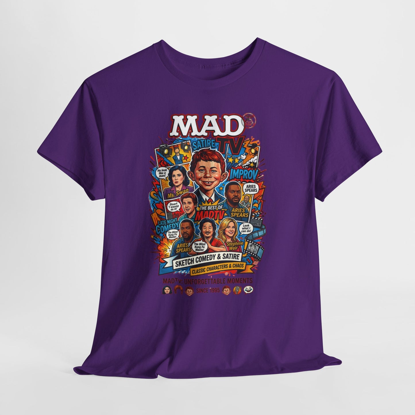 MAD Magazine Collage Graphic Tee — Vintage Pop Culture Humor Shirt