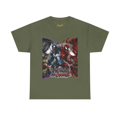 Venom vs Carnage Graphic Tee - Comic Movie Villains Shirt