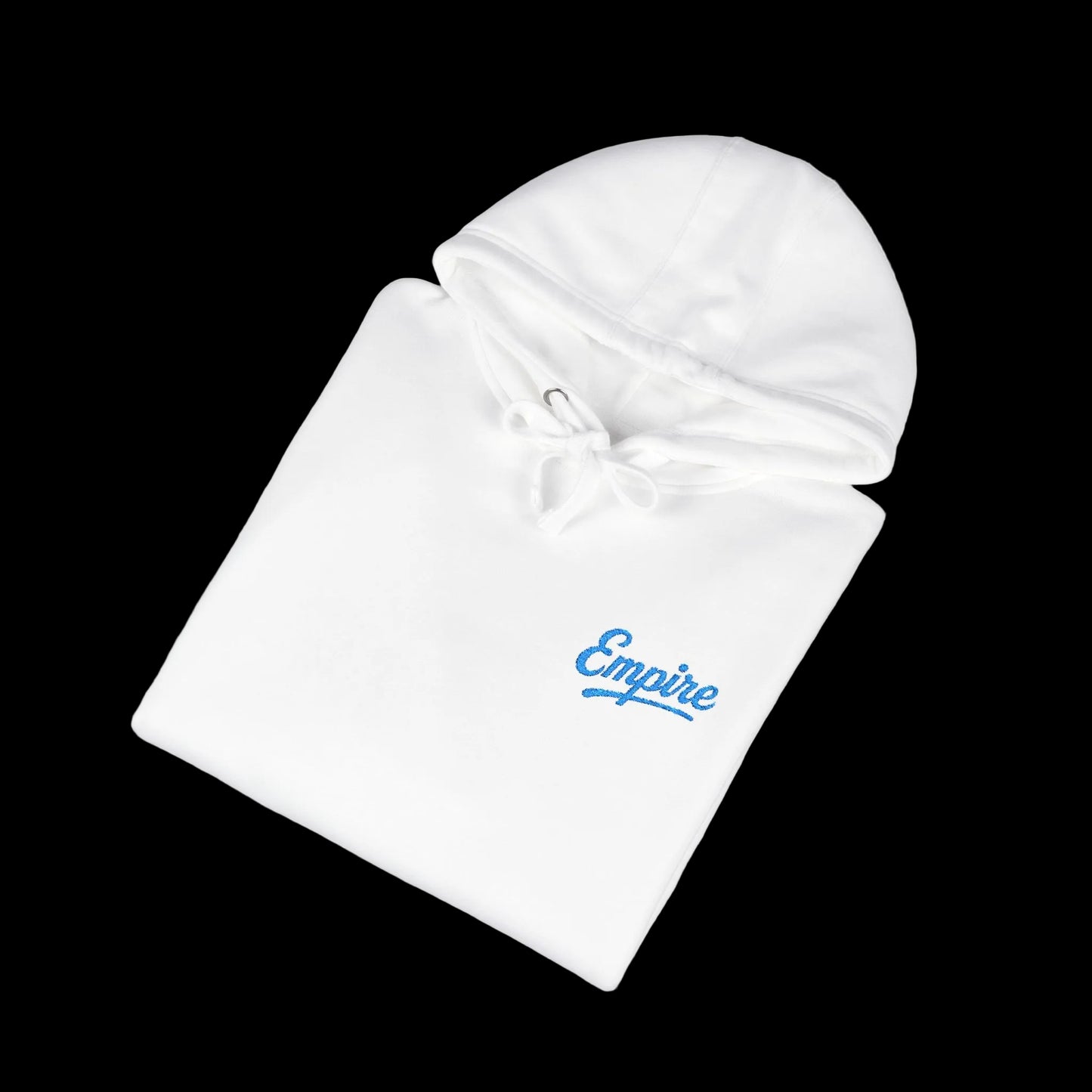 Empire Signature Embroidered Hoodie — Minimal Fleece with Carolina Blue 'Empire' Logo