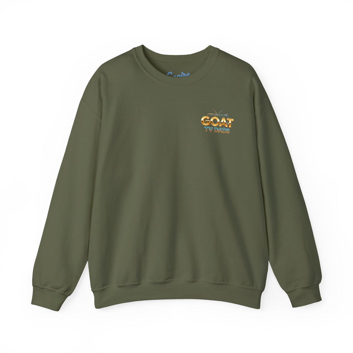 Crewneck Sweatshirt — 'GOAT' Icon Caricature Tribute Backprint