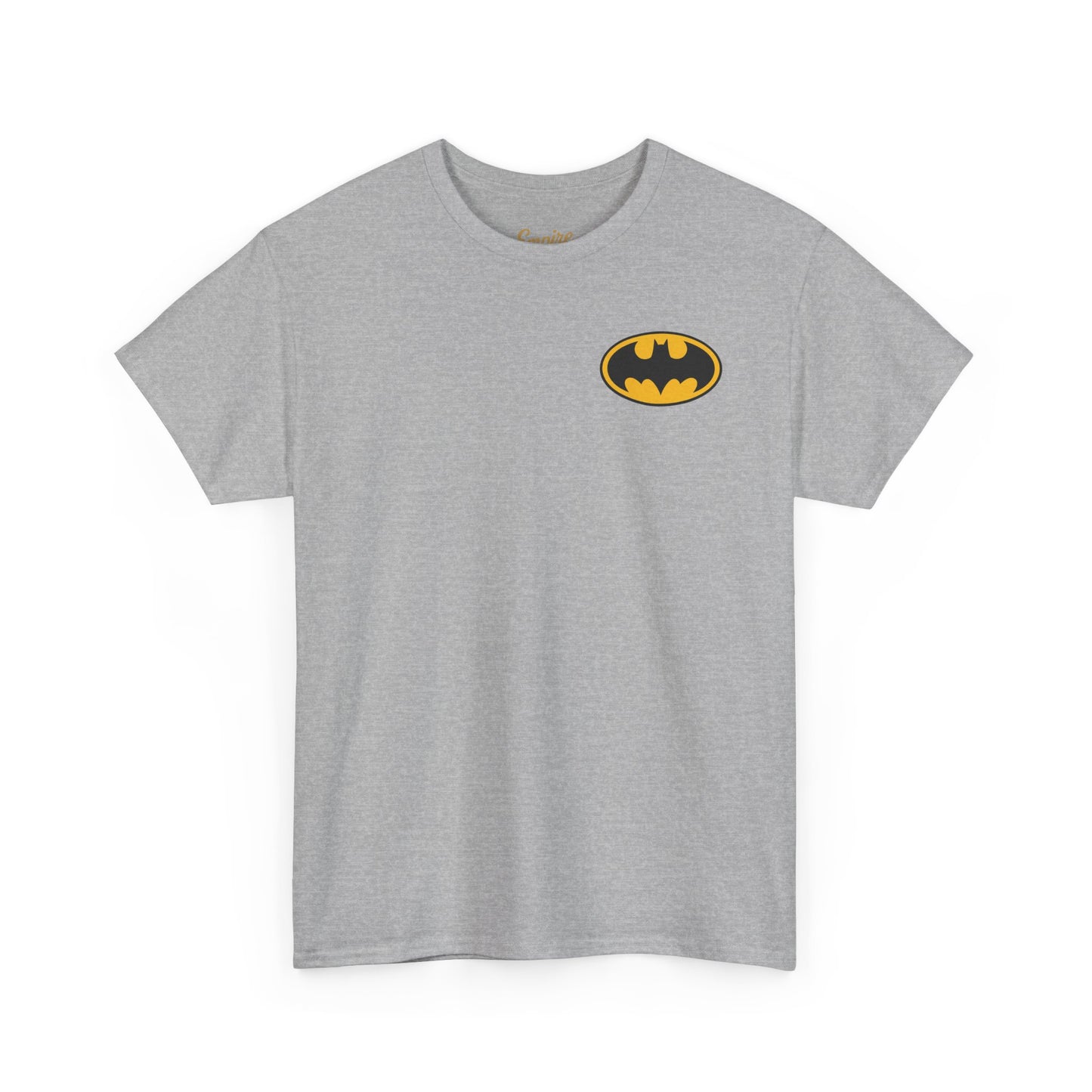 Batman Graphic Tee — Retro Logo & Dark Knight Back Print