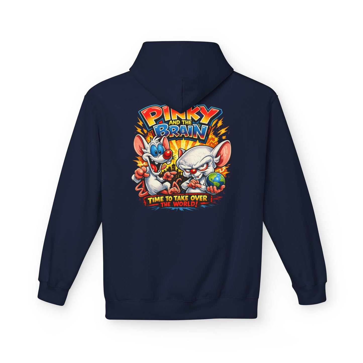 Pinky and the Brain "Time to Take Over the World" Midweight Softstyle Fleece Hoodie