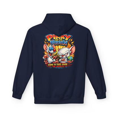 Pinky and the Brain "Time to Take Over the World" Midweight Softstyle Fleece Hoodie