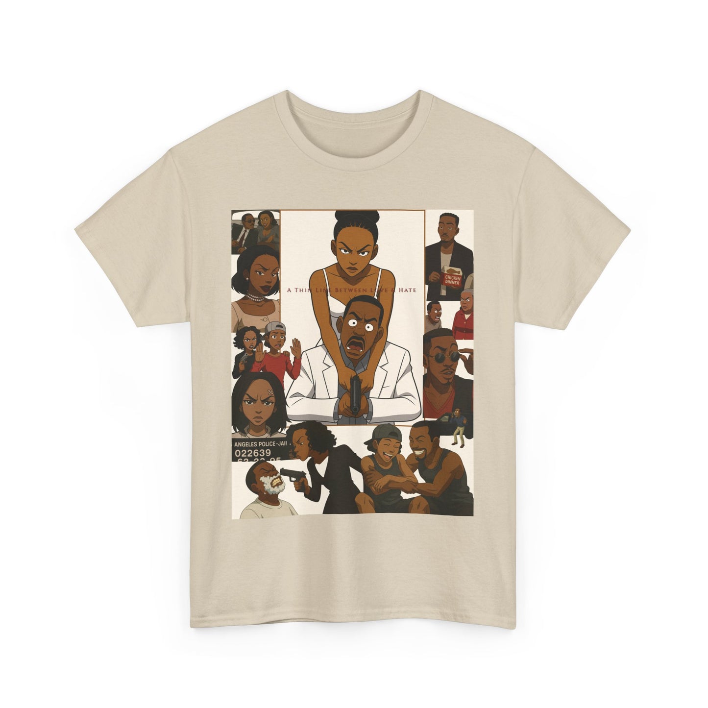 "A Thin Line" Unisex Heavy Cotton Tee - Artistic Tribute Design