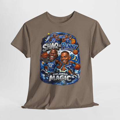 Orlando Magic Basketball Tee — Shaq & Penny Retro Cartoon Design