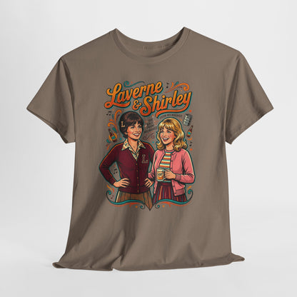 Laverne & Shirley Retro Graphic Tee — Vintage 70s TV Sitcom Shirt