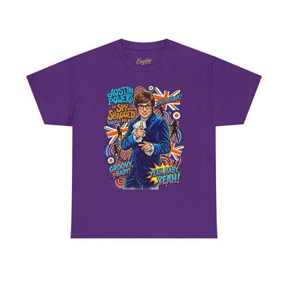 Austin Powers Retro Graphic Tee — "Yeah Baby!" Psychedelic 60s Pop Art T-Shirt