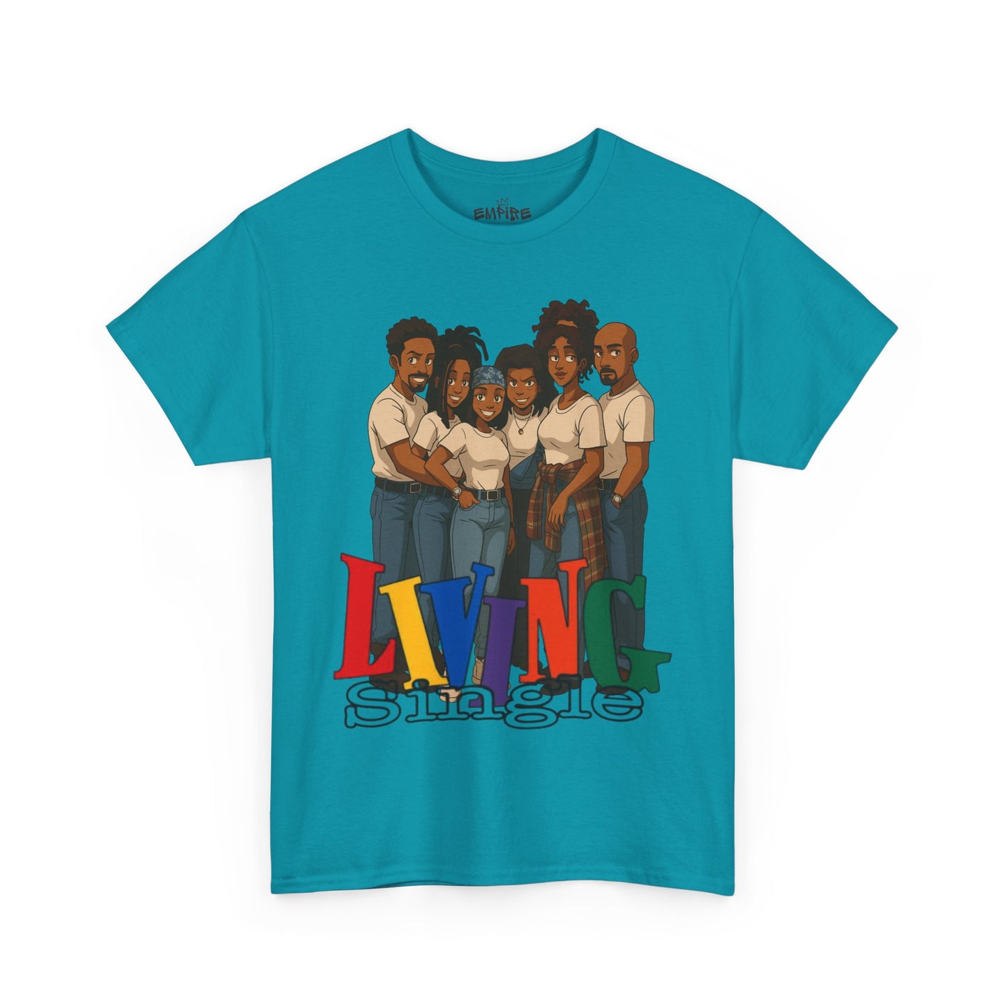Living Single Unisex Heavy Cotton Tee - Nostalgic TV Show T-Shirt for Fans