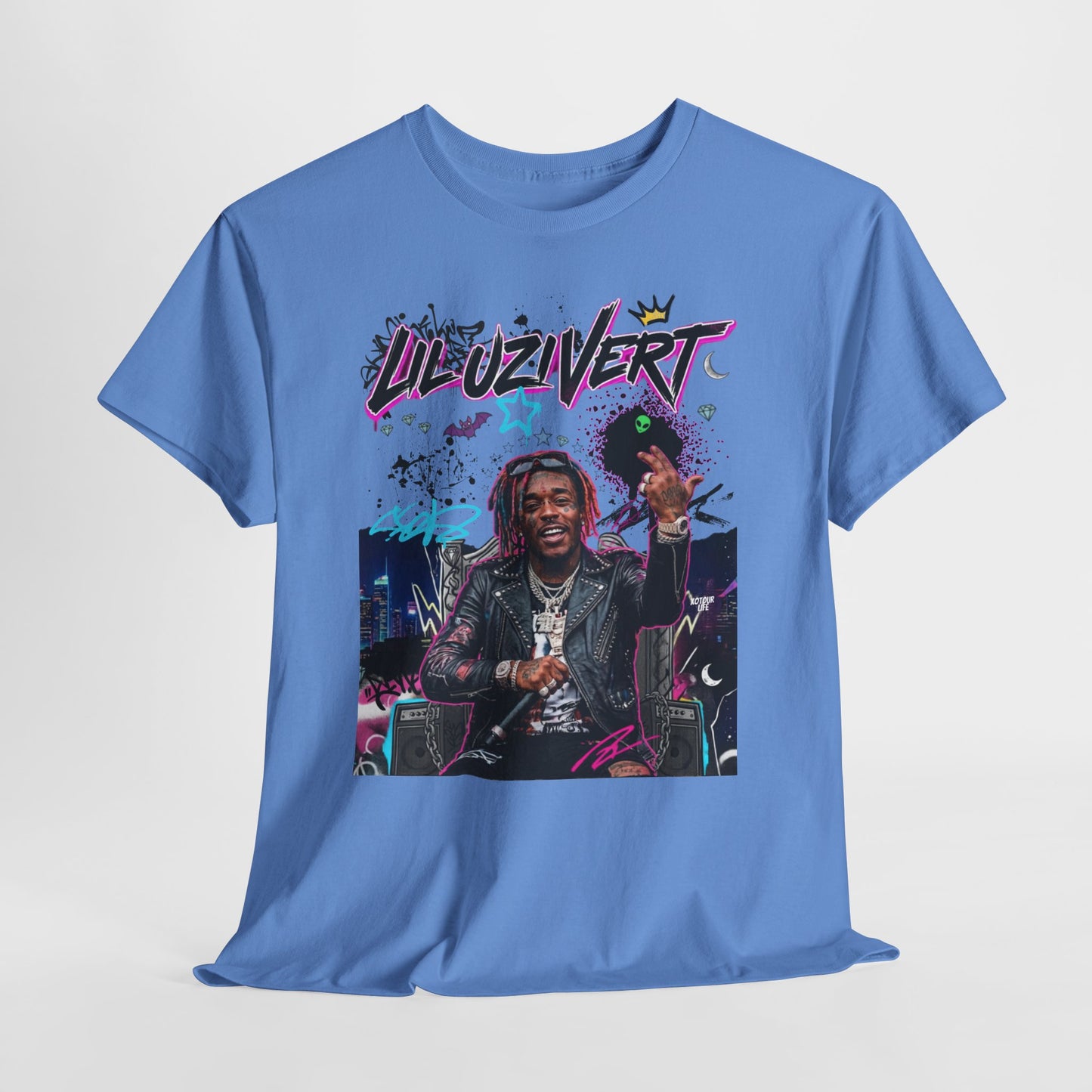 Lil Uzi — Retro Neon Rap Portrait T-Shirt