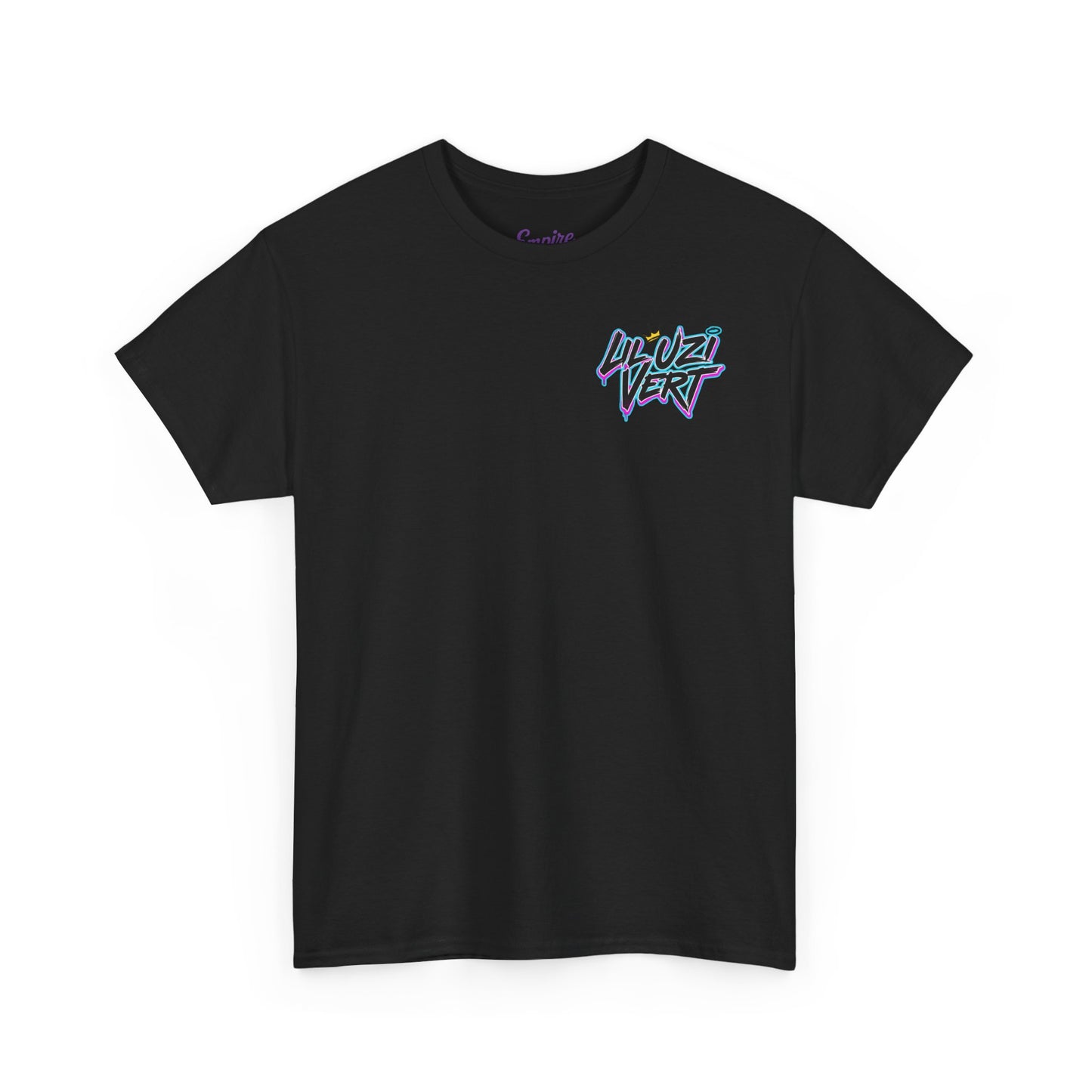 Lil Uzi Graphic Tee — Retro Neon Logo & Photo Back Print
