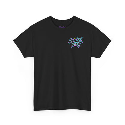 Lil Uzi Graphic Tee — Retro Neon Logo & Photo Back Print