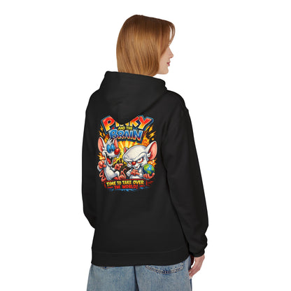 Pinky and the Brain "Time to Take Over the World" Midweight Softstyle Fleece Hoodie
