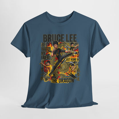Bruce Lee Dragon Graphic Tee — Martial Arts Vintage Poster T-Shirt