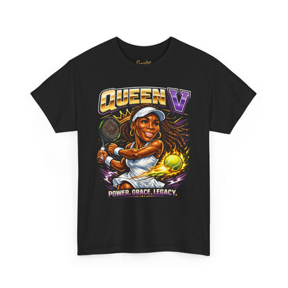 Queen V Tennis Tee — "Queen V" Venus Williams Tribute Shirt