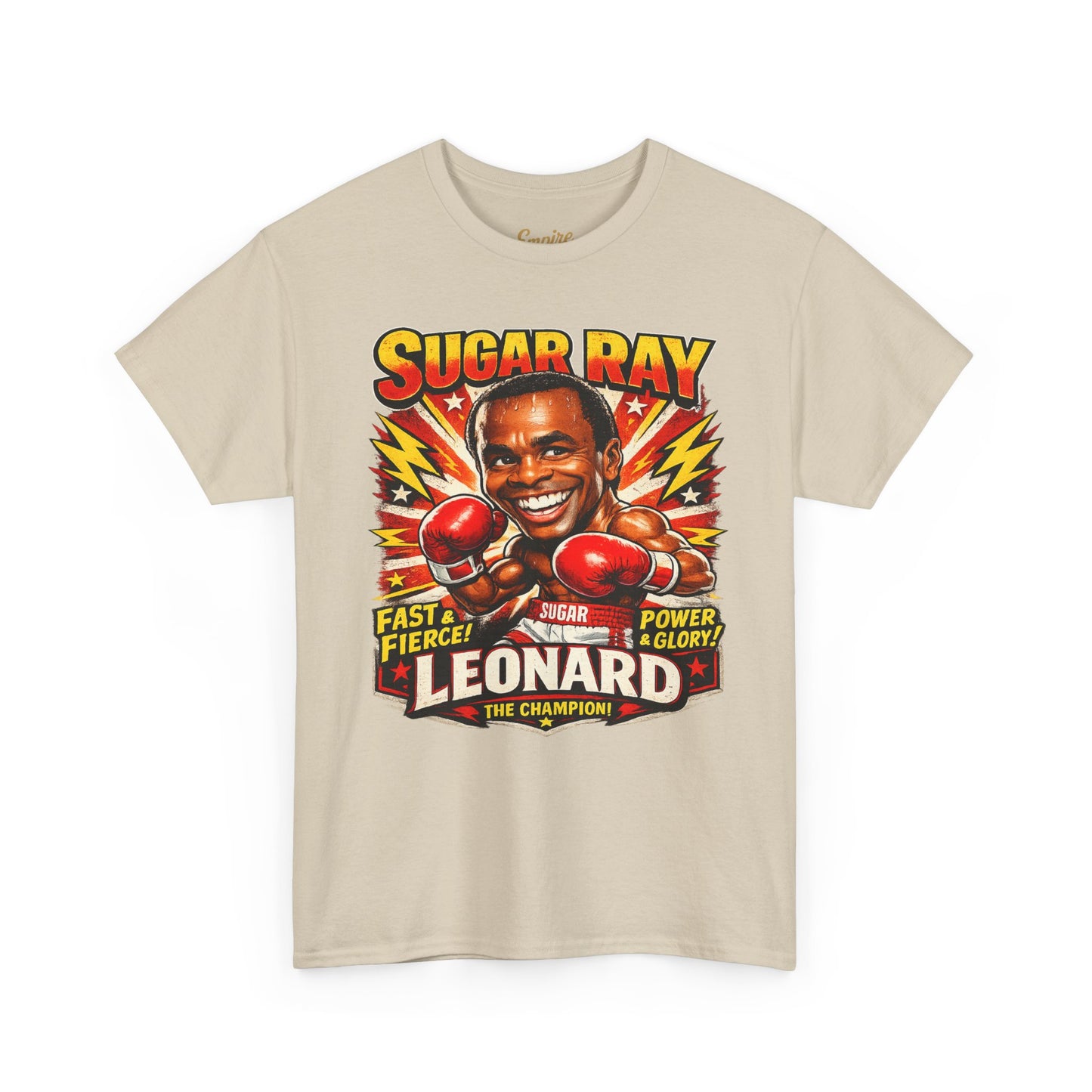 Vintage Boxing Champion Tee – “Sugar Ray Leonard” Graphic Shirt