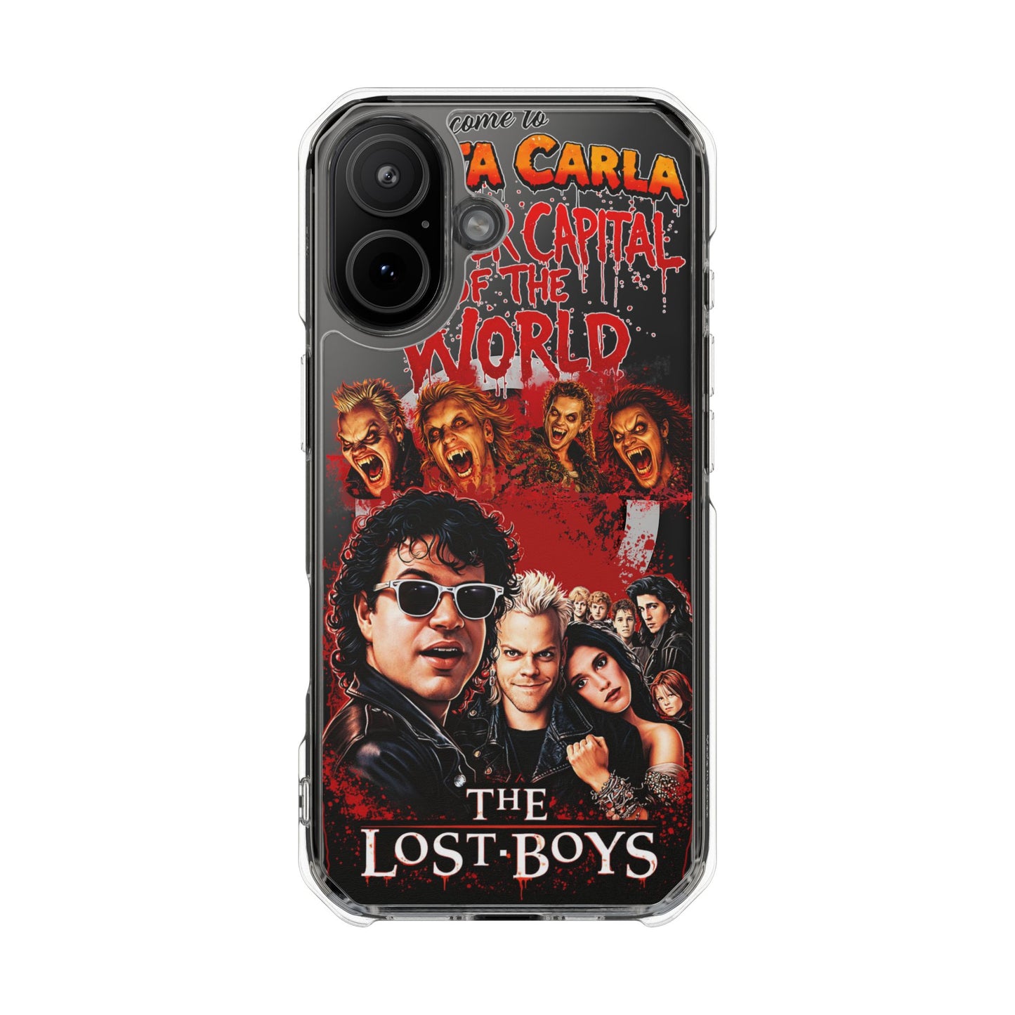The Lost Boys Clear Magnetic Phone Case – Retro Vampire Movie Collage