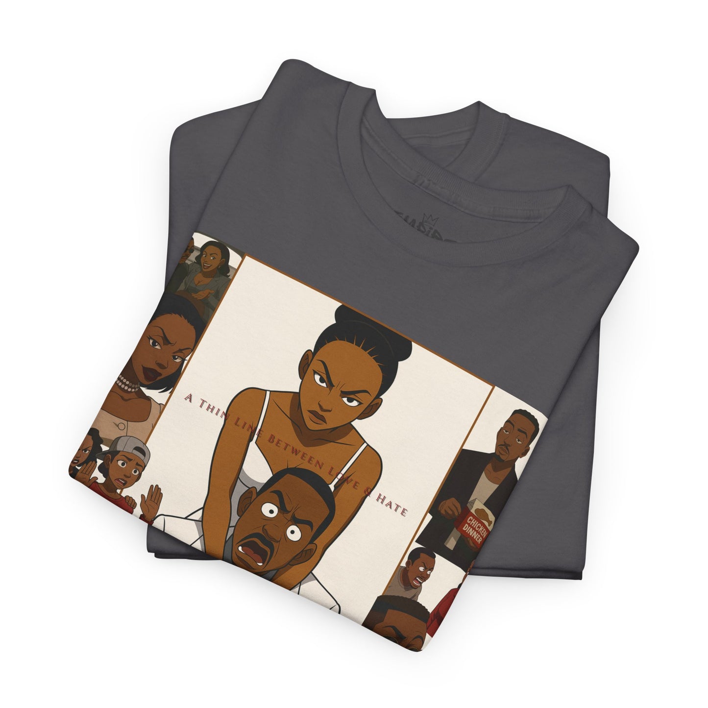 "A Thin Line" Unisex Heavy Cotton Tee - Artistic Tribute Design