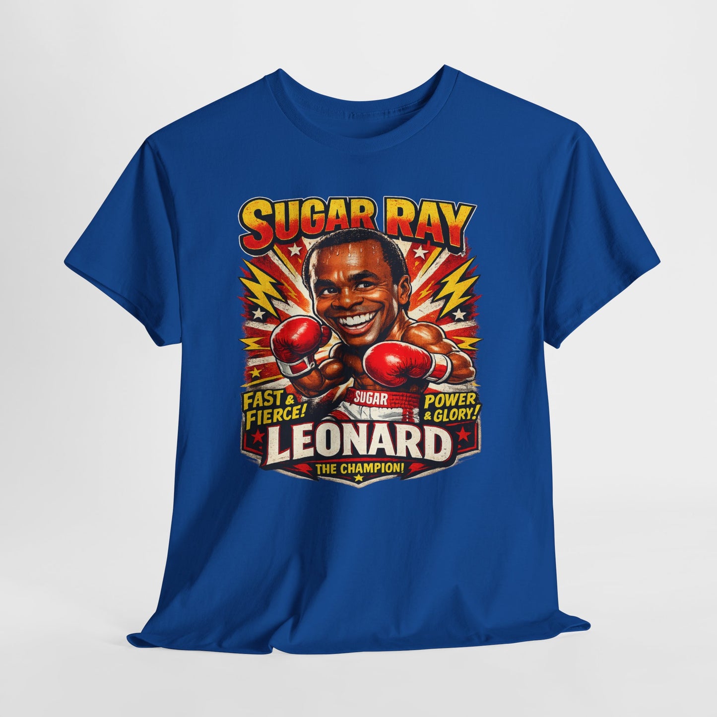 Vintage Boxing Champion Tee – “Sugar Ray Leonard” Graphic Shirt