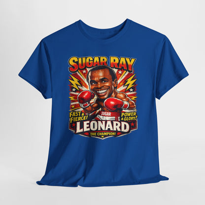 Vintage Boxing Champion Tee – “Sugar Ray Leonard” Graphic Shirt