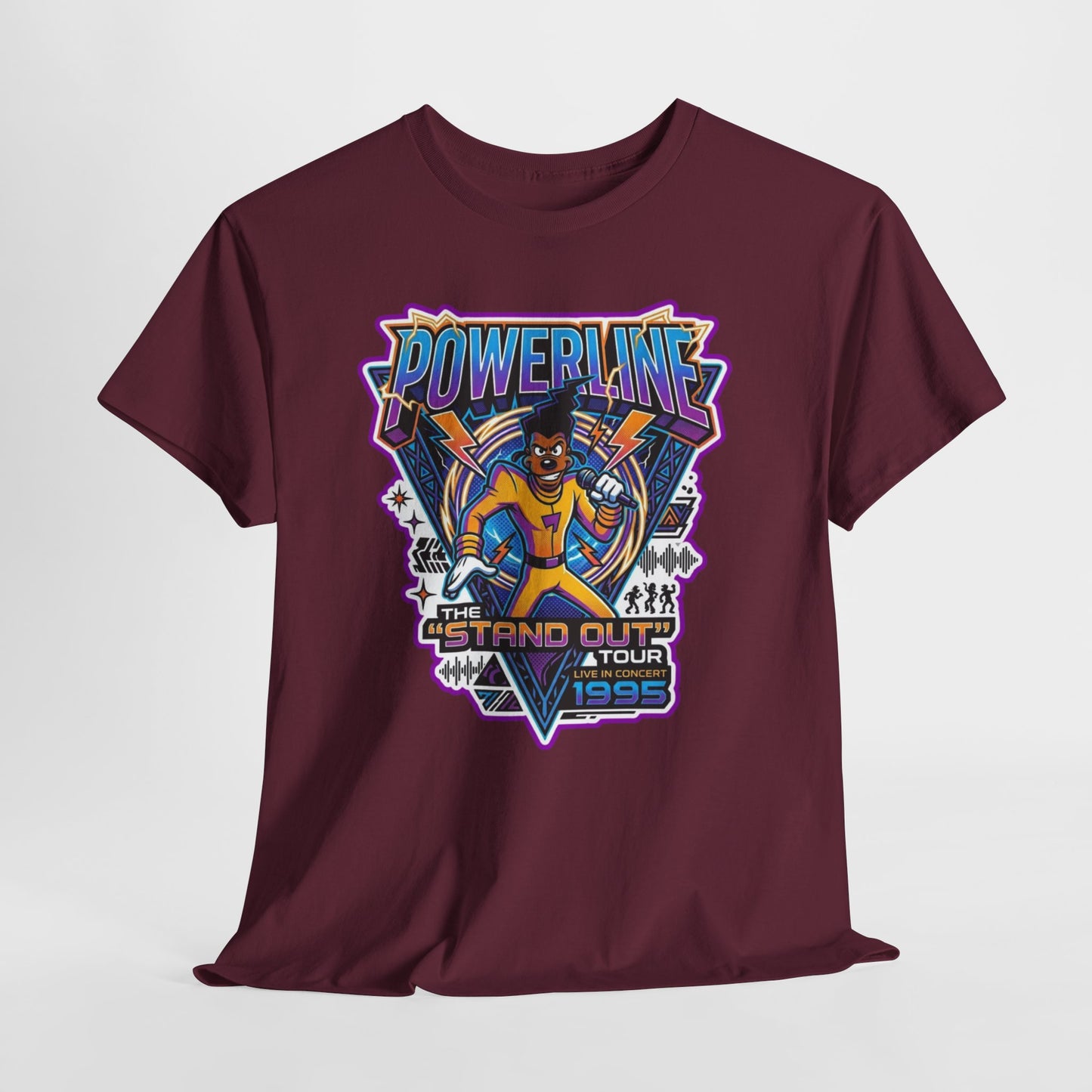 Powerline '95 Tour Graphic Tee — Retro 90s Music Band Shirt