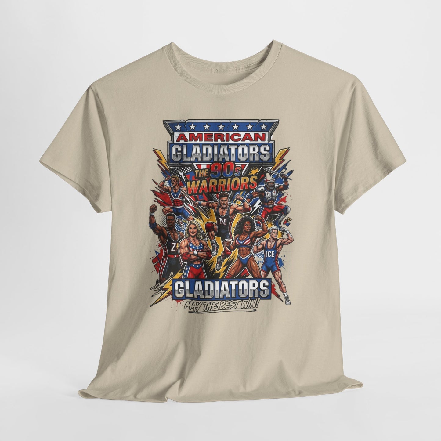 American Gladiators Retro Graphic Tee — Warriors Coliseum Design